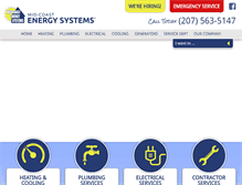 Tablet Screenshot of midcoastenergysystems.com
